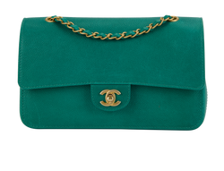 Medium Double Flap, Caviar, Green, 24182774 (2017/18), DB, 2*